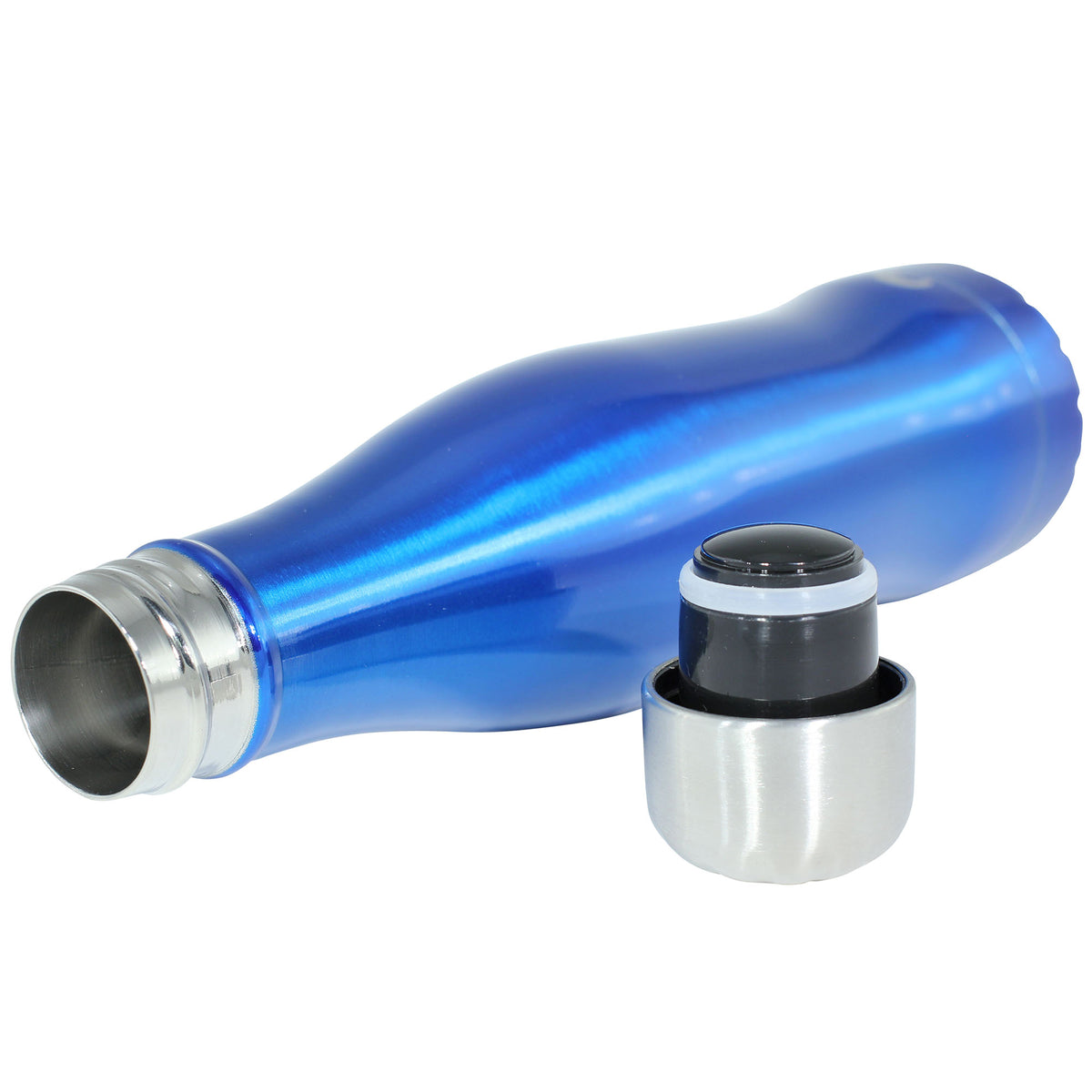 Termoflaske "Curve" Stål - ocean blue