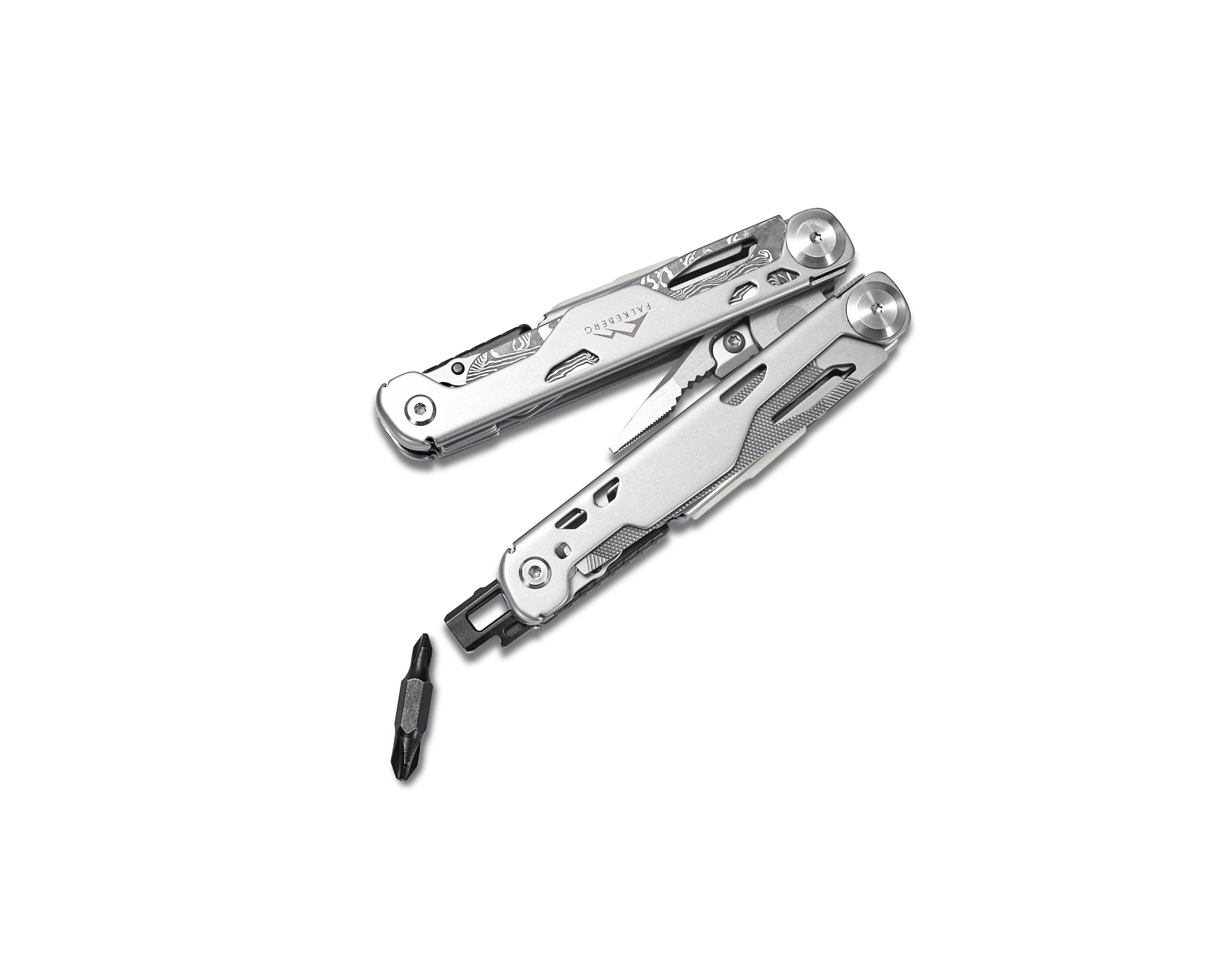 Multitool Pakke, Damascus 18 + Sheath Holder