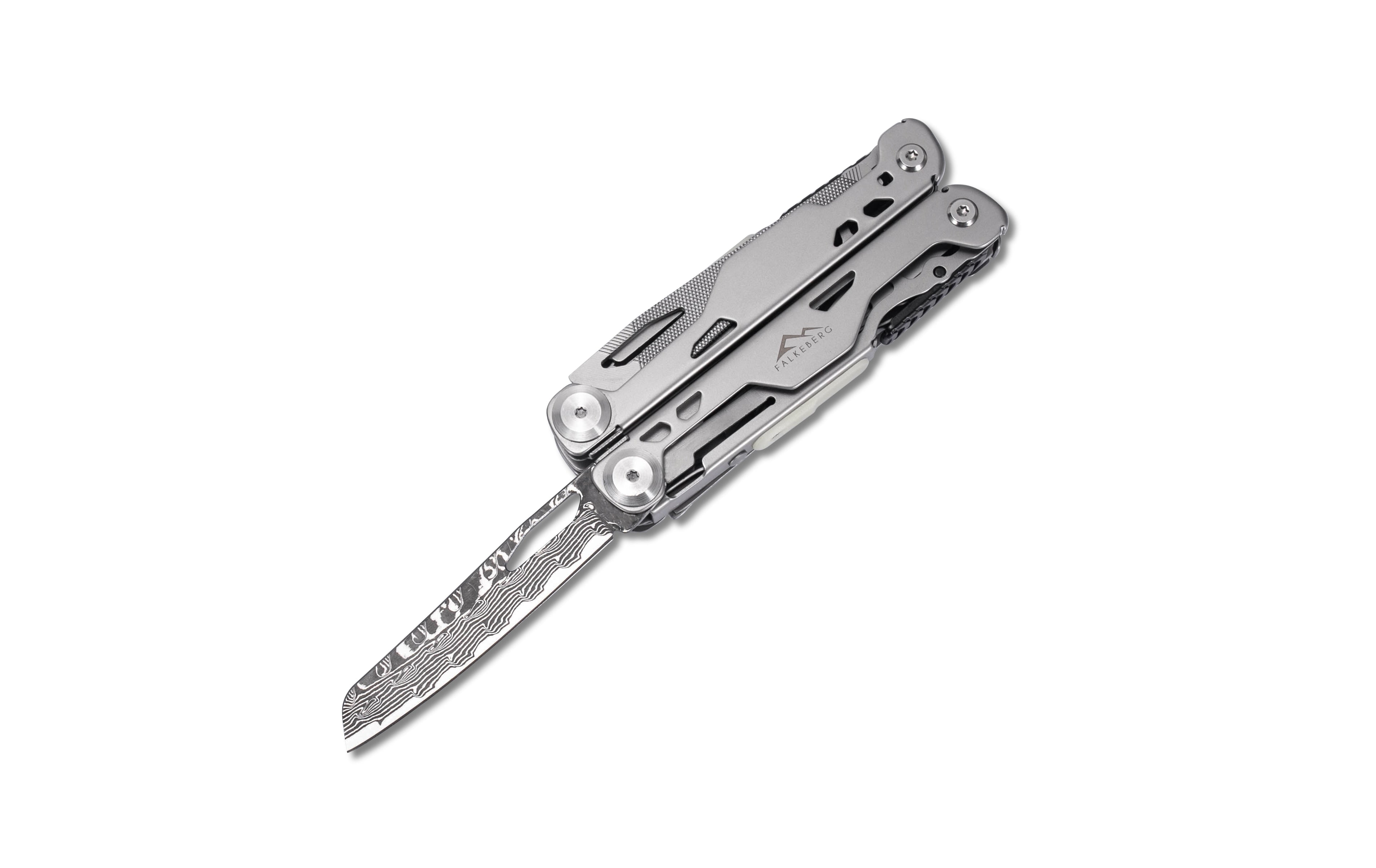 Multitool Pakke, Damascus 18 + Sheath Holder