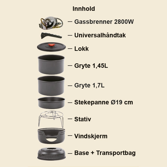 Stormkjøkken med gassbrenner