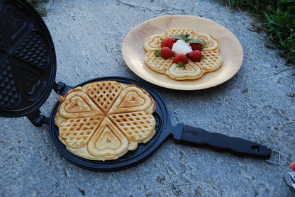 Vaffeljern aluminium, rund deLuxe